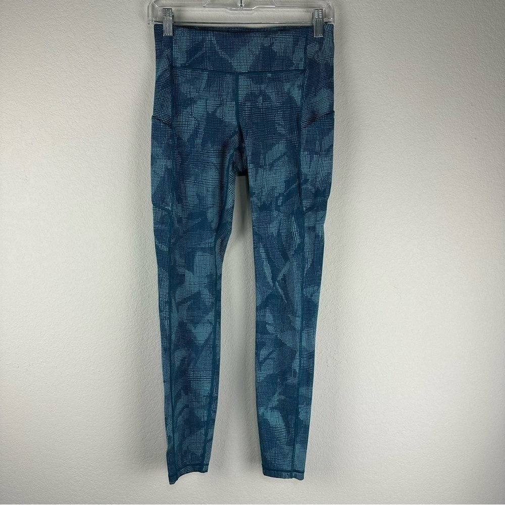 Lululemon Illusion Tidal Teal Speed Up Athletic Athleisure Tights Leggings 6